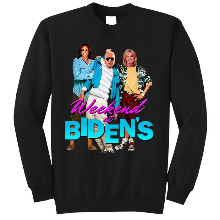 Weekend At BidenS Funny Tall Sweatshirt