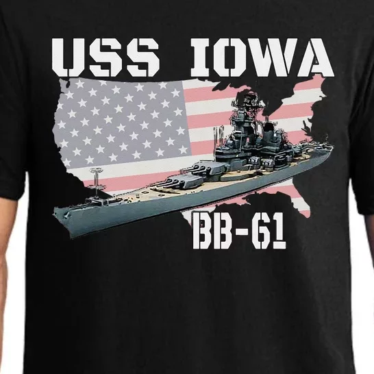 WW2 American Battleship USS Iowa Warship BB61 Veterans Pajama Set