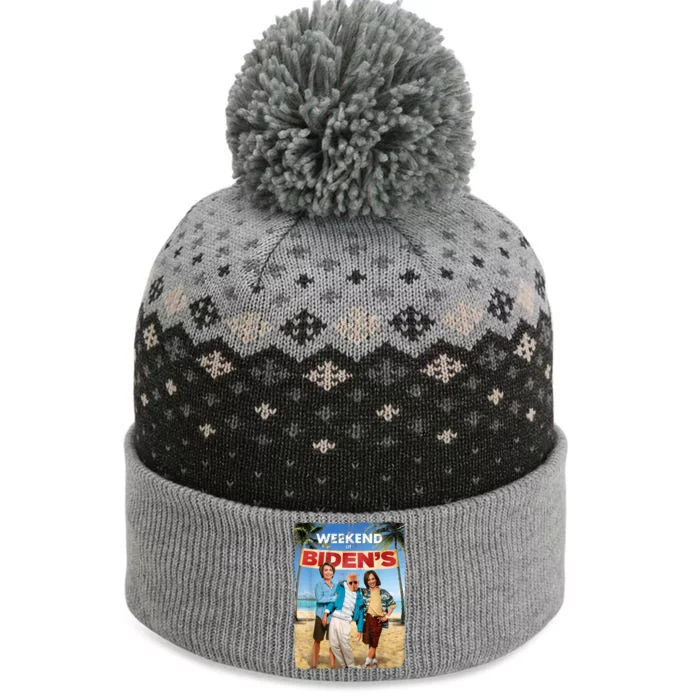 Weekend At Bidens Funny Joe Biden President Democrat The Baniff Cuffed Pom Beanie