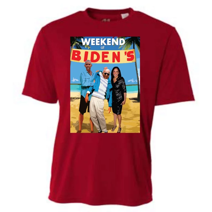 Weekend At Bidens Funny Cooling Performance Crew T-Shirt