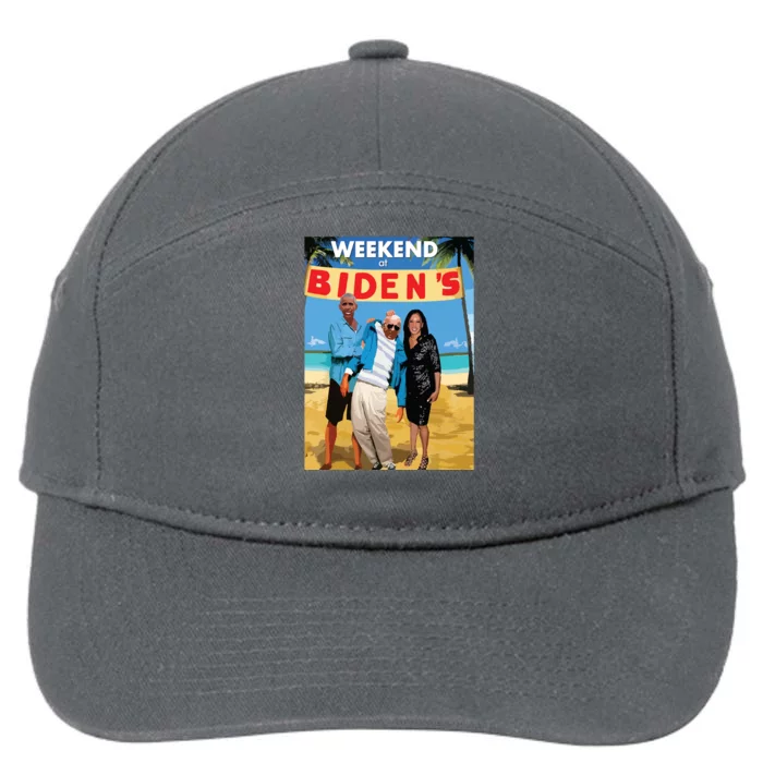 Weekend At Bidens Funny 7-Panel Snapback Hat