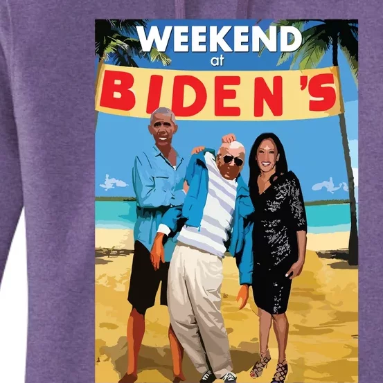 Weekend At Bidens Funny Women's Pullover Hoodie