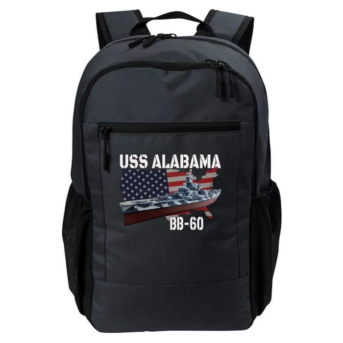 Ww2 American Battleship Uss Alabama Bb60 Warship Veterans Gift Daily Commute Backpack