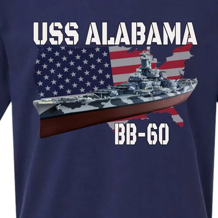 Ww2 American Battleship Uss Alabama Bb60 Warship Veterans Gift Sueded Cloud Jersey T-Shirt