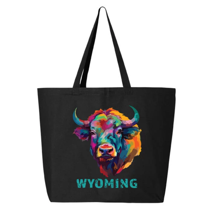 Wyoming American Bison Lover Buffalo For Souvenir 25L Jumbo Tote