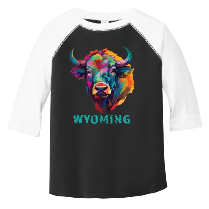 Wyoming American Bison Lover Buffalo For Souvenir Toddler Fine Jersey T-Shirt