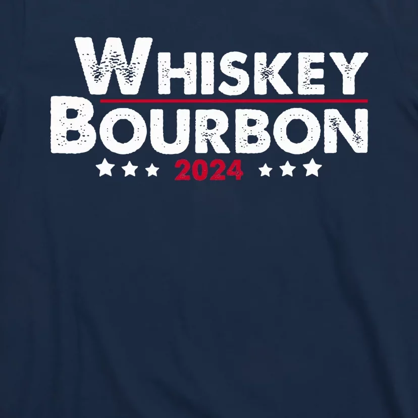 Whiskey And Bourbon 24 Whiskey Lovers Drinker Election 2024 T-Shirt