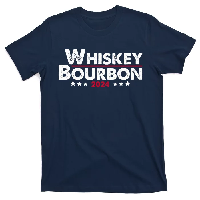 Whiskey And Bourbon 24 Whiskey Lovers Drinker Election 2024 T-Shirt