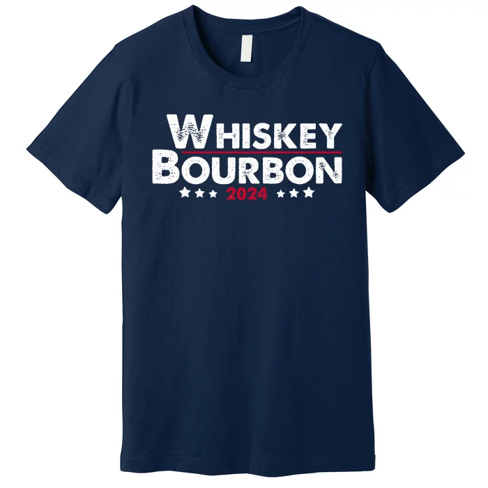 Whiskey And Bourbon 24 Whiskey Lovers Drinker Election 2024 Premium T-Shirt