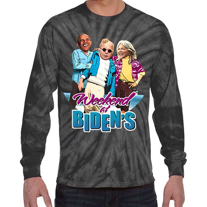 Weekend At BidenS Tie-Dye Long Sleeve Shirt