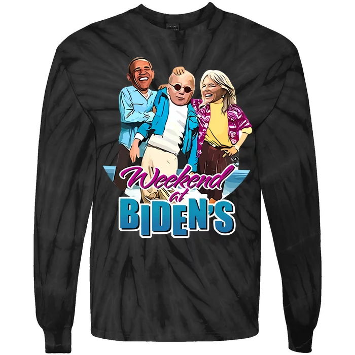 Weekend At BidenS Tie-Dye Long Sleeve Shirt