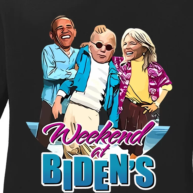 Weekend At BidenS Ladies Long Sleeve Shirt