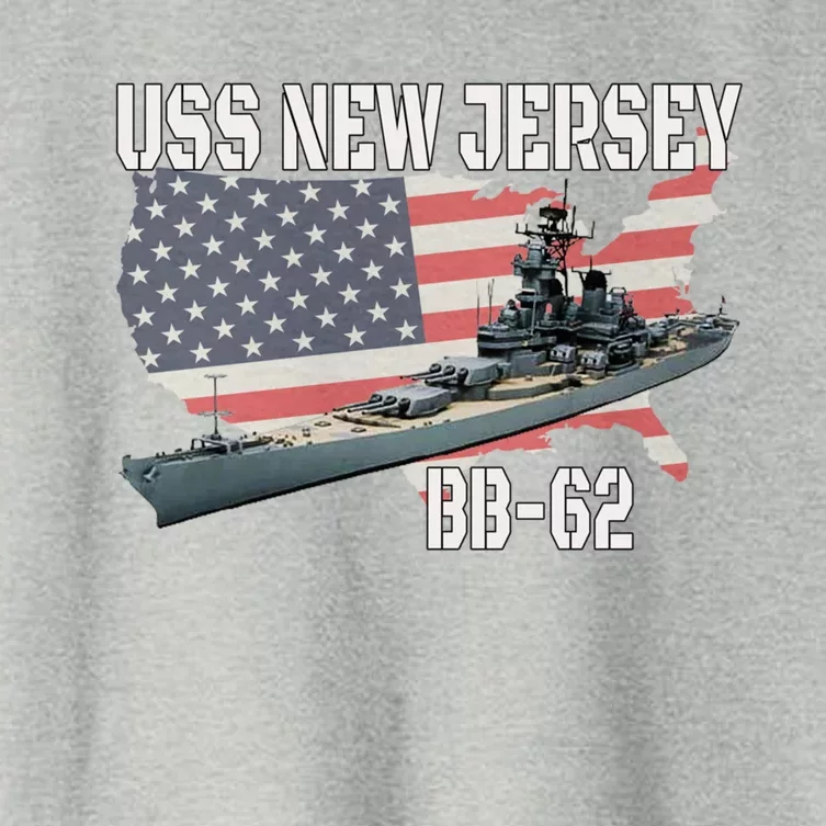 Ww2 American Battleship Uss New Jersey Bbmeaningful Gift62 Warship Veteran Gift Women's Crop Top Tee