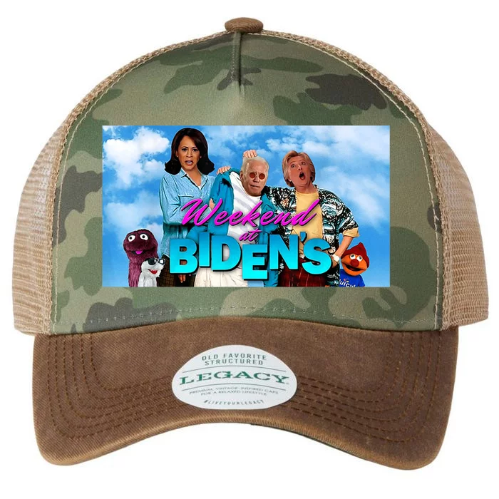 Weekend At BidenS Legacy Tie Dye Trucker Hat