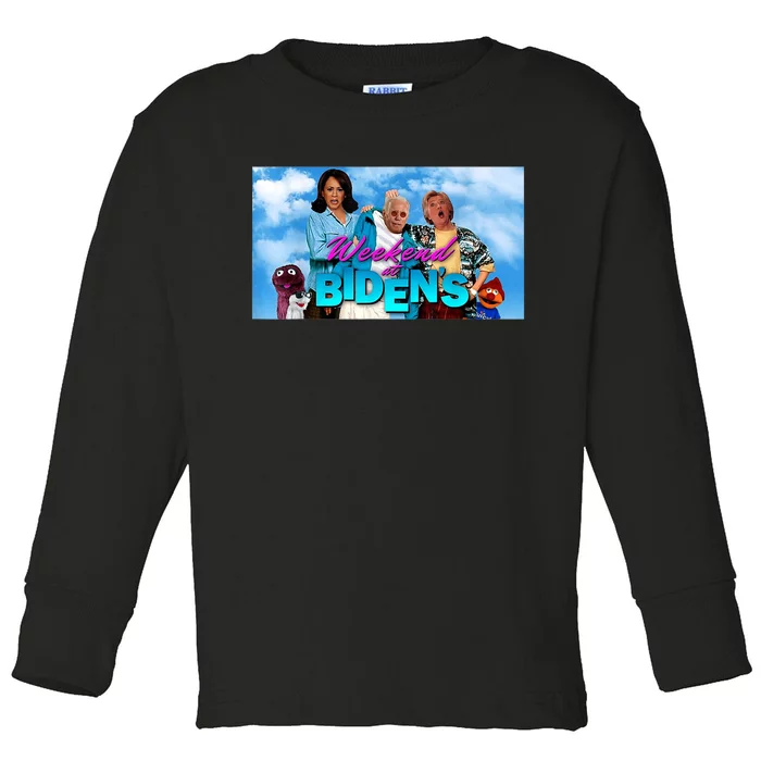 Weekend At BidenS Toddler Long Sleeve Shirt