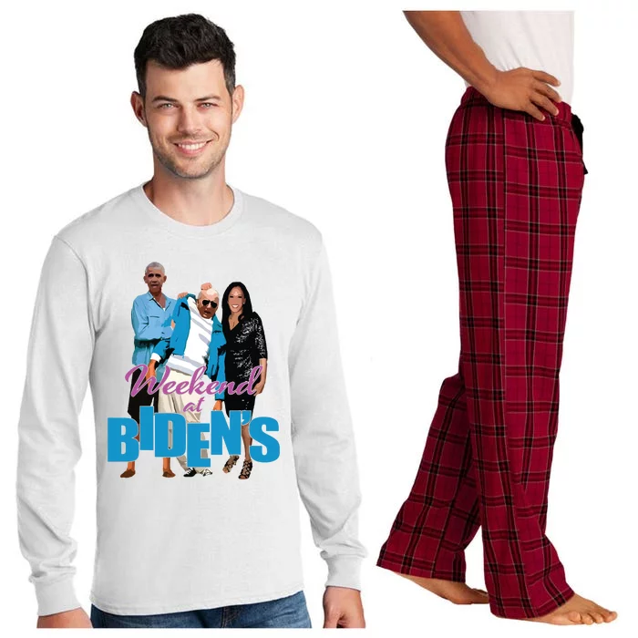 Weekend At Bidens Funny Long Sleeve Pajama Set