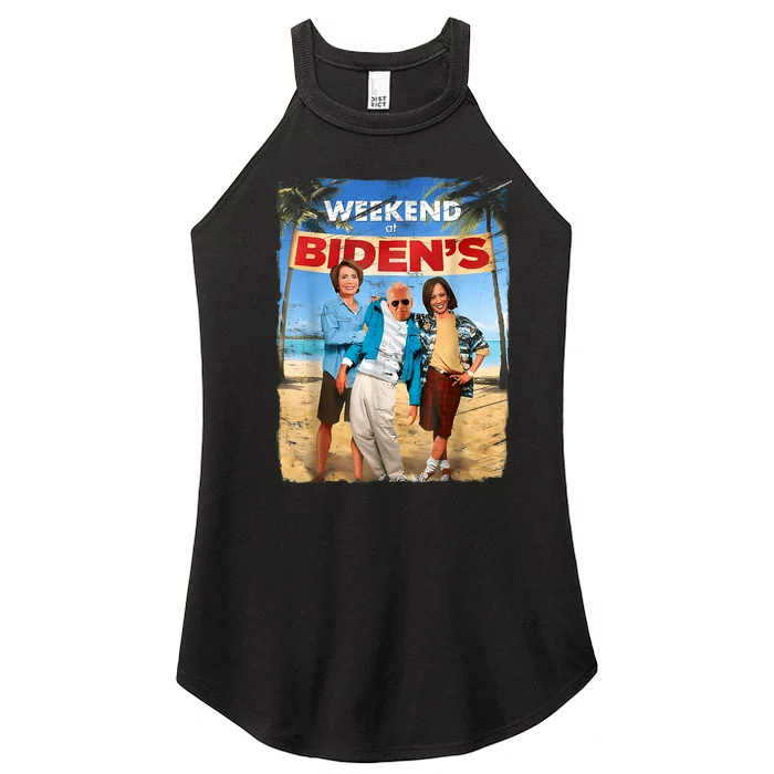 Weekend At Bidens Funny Women’s Perfect Tri Rocker Tank