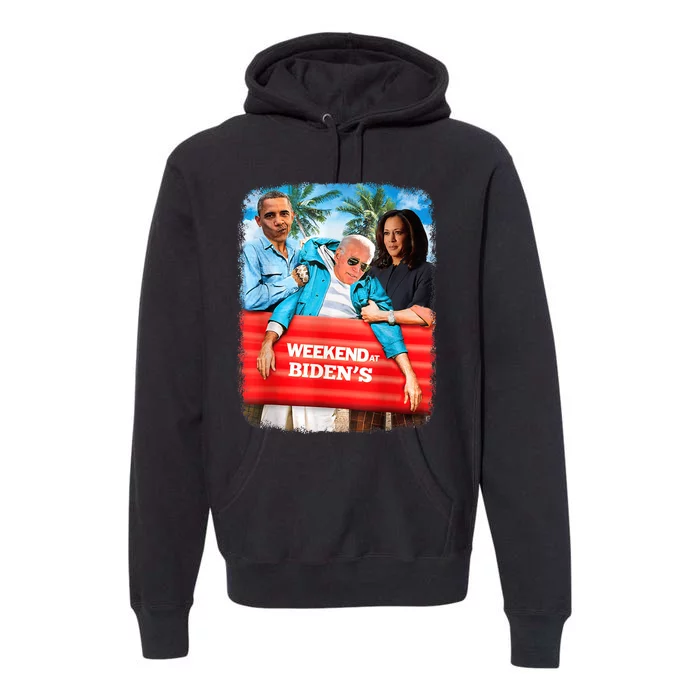 Weekend At Bidens Funny President 2024 Vote Premium Hoodie