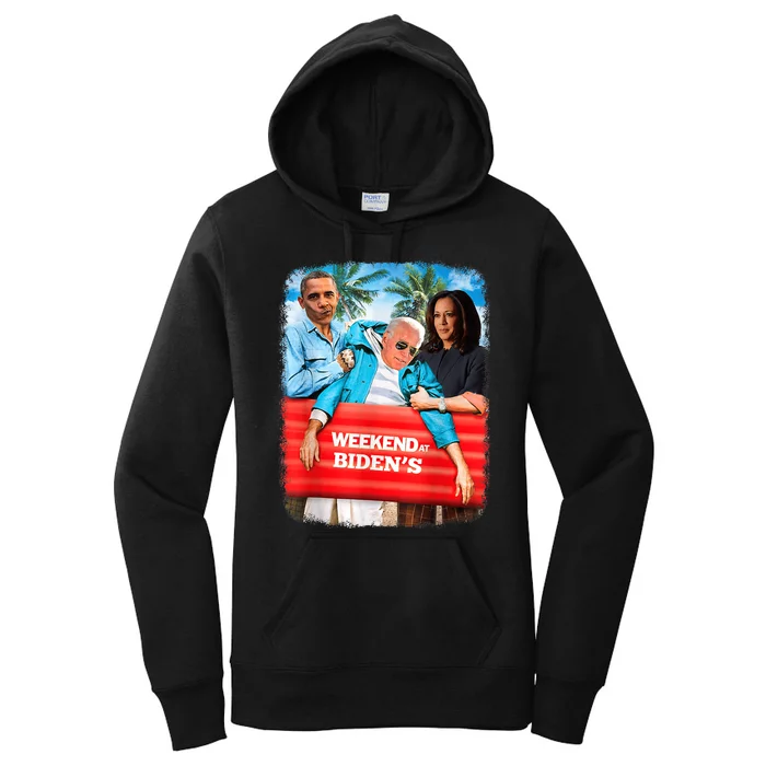 Weekend At Bidens Funny President 2024 Vote Women's Pullover Hoodie