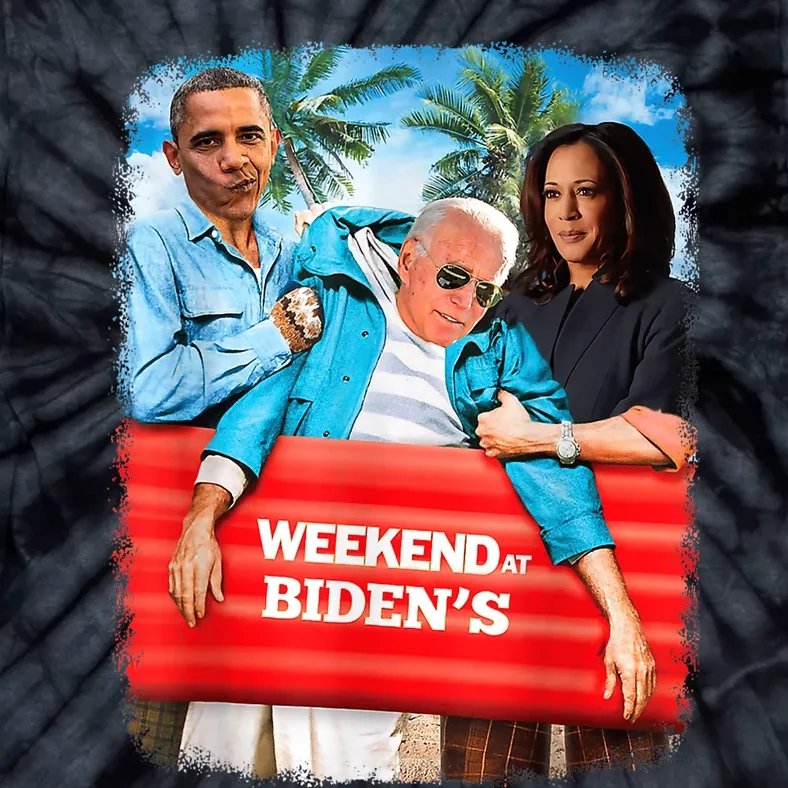 Weekend At Bidens Funny President 2024 Vote Tie-Dye T-Shirt