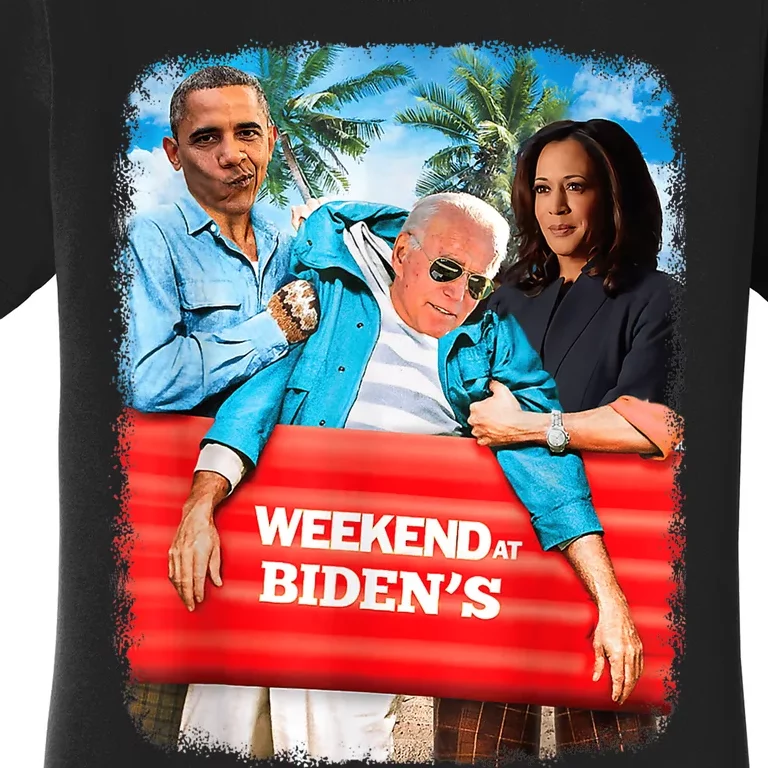 Weekend At Bidens Funny President 2024 Vote Women's T-Shirt