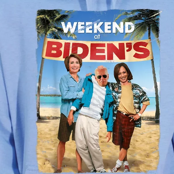 Weekend At Bidens Funny Joe Biden President Democrat Unisex Surf Hoodie