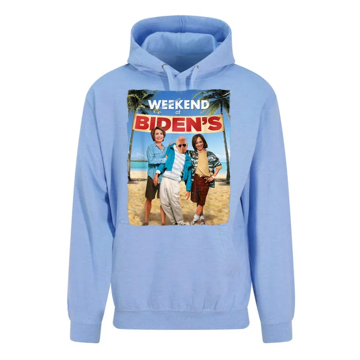 Weekend At Bidens Funny Joe Biden President Democrat Unisex Surf Hoodie