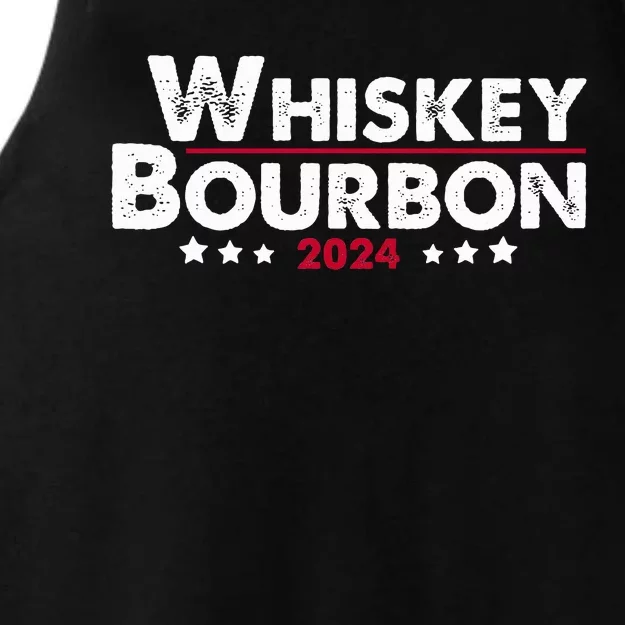 Whiskey And Bourbon 24 Whiskey Lovers Drinker Election 2024 Ladies Tri-Blend Wicking Tank