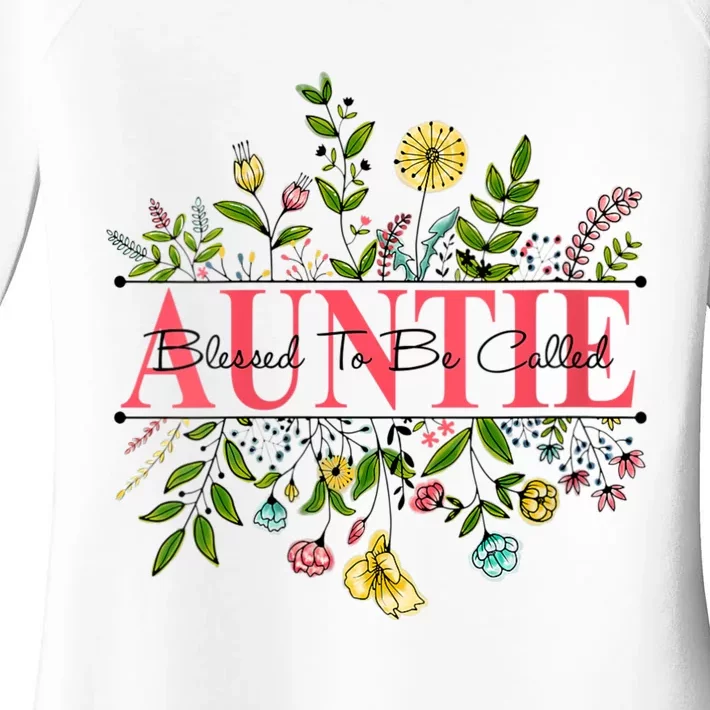 Wildflower Auntie Blessed To Be Called Auntie Women's Perfect Tri Tunic Long Sleeve Shirt