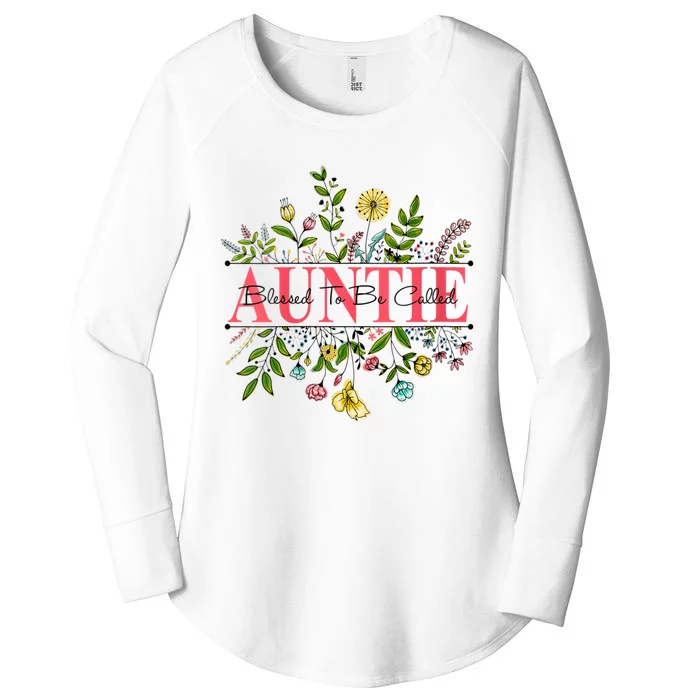 Wildflower Auntie Blessed To Be Called Auntie Women's Perfect Tri Tunic Long Sleeve Shirt