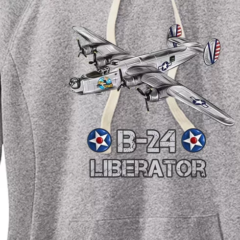 WW2 Aviation B24 Liberator American Heavy Bomber Gift Women's Fleece Hoodie