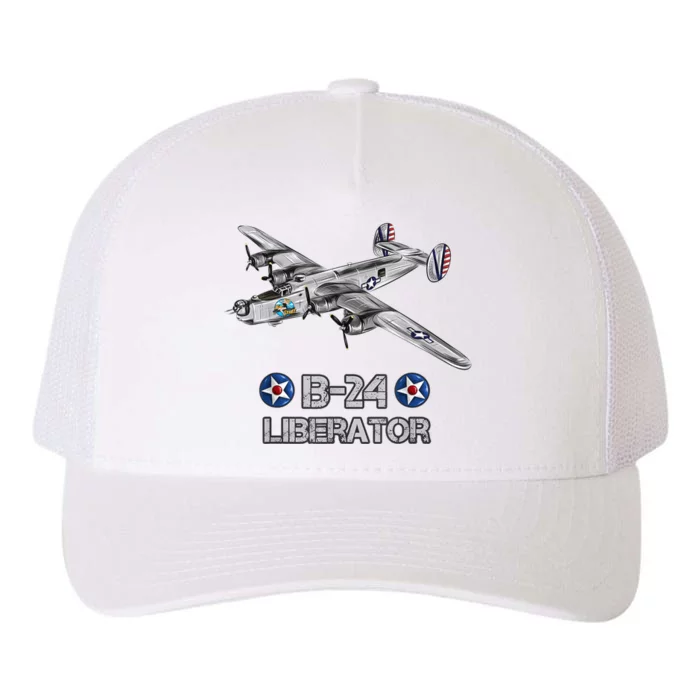 WW2 Aviation B24 Liberator American Heavy Bomber Gift Yupoong Adult 5-Panel Trucker Hat