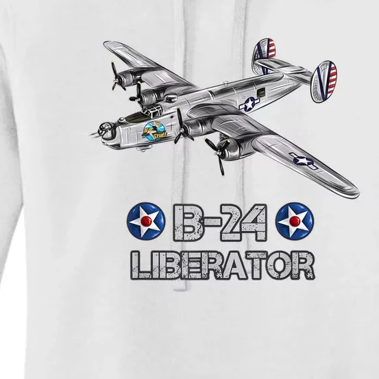 WW2 Aviation B24 Liberator American Heavy Bomber Gift Women's Pullover Hoodie