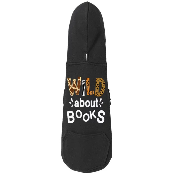 Wild About Books Library Librarians Book Lover And Reader Doggie 3-End Fleece Hoodie