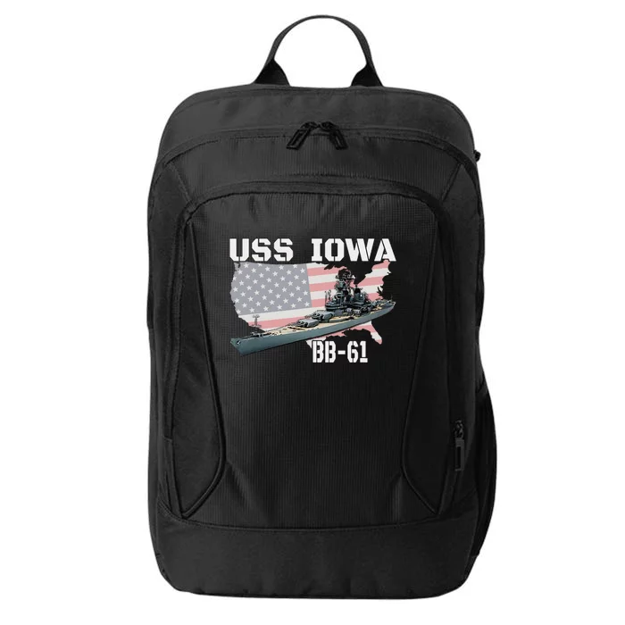 WW2 American Battleship USS Iowa Warship BB 61 Veterans City Backpack