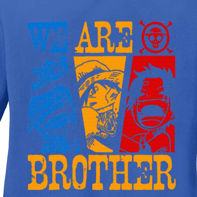 We Are Brother Acesabo Straw Hatted Pirate Ladies Long Sleeve Shirt