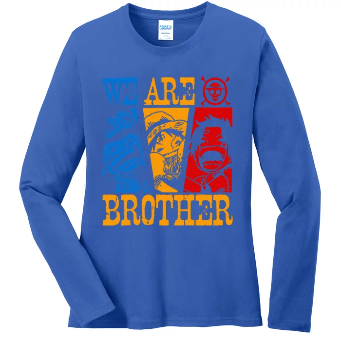 We Are Brother Acesabo Straw Hatted Pirate Ladies Long Sleeve Shirt