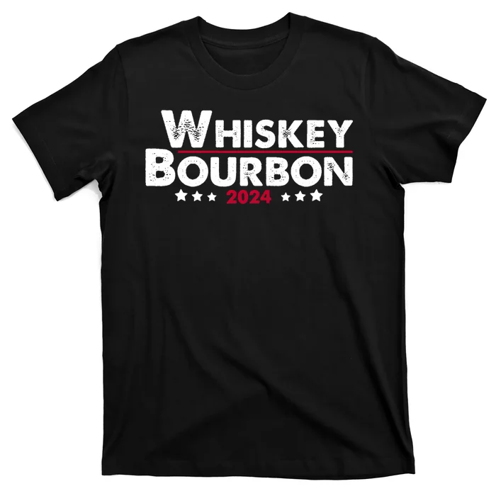 Whiskey And Bourbon 24 Whiskey Lovers Drinker Election 2024 T-Shirt