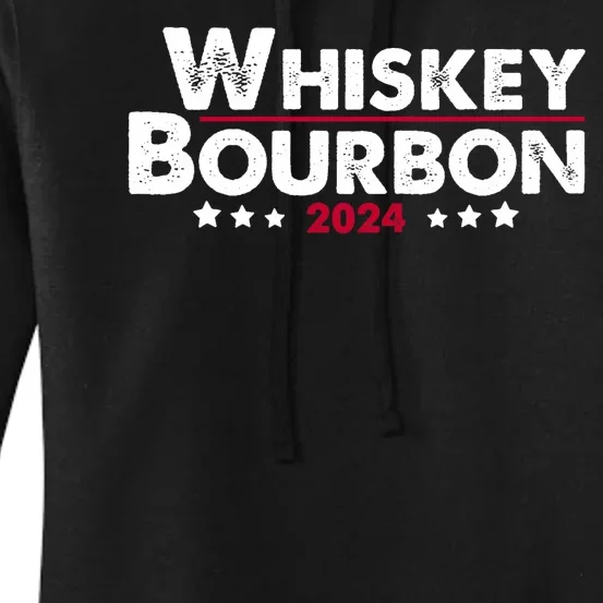 Whiskey And Bourbon 24 Whiskey Lovers Drinker Election 2024 Women's Pullover Hoodie