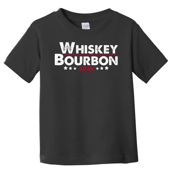 Whiskey And Bourbon 24 Whiskey Lovers Drinker Election 2024 Toddler T-Shirt