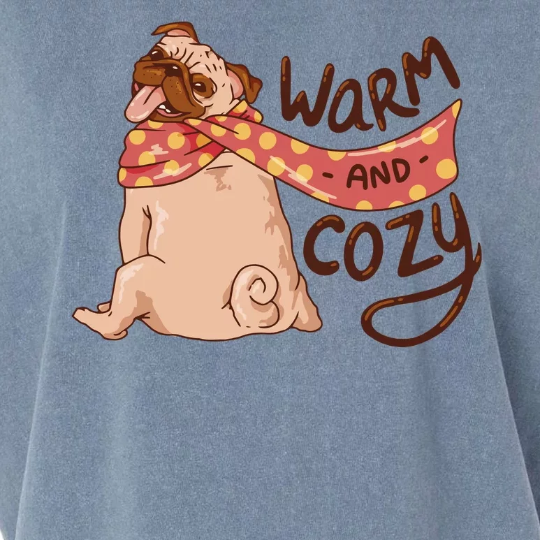 Warm And Cozy Pug Garment-Dyed Women's Muscle Tee