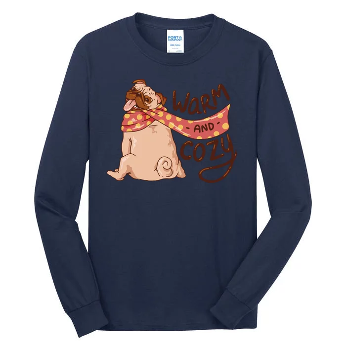 Warm And Cozy Pug Tall Long Sleeve T-Shirt