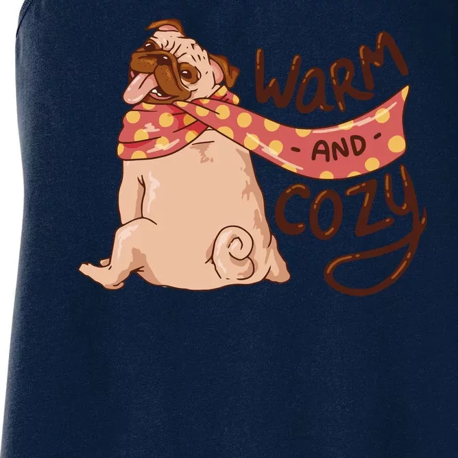 Warm And Cozy Pug Women's Racerback Tank