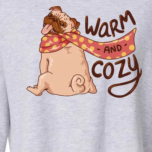 Warm And Cozy Pug Cropped Pullover Crew