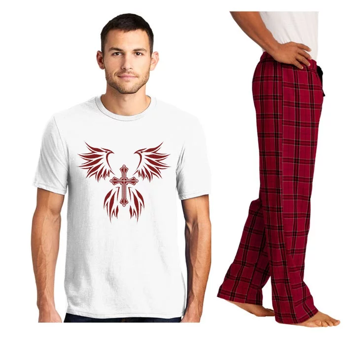 Wings And Cross Alt Egirl Eboy Goth Emo Pajama Set