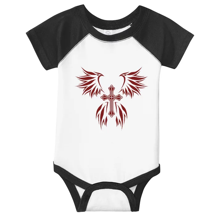 Wings And Cross Alt Egirl Eboy Goth Emo Infant Baby Jersey Bodysuit