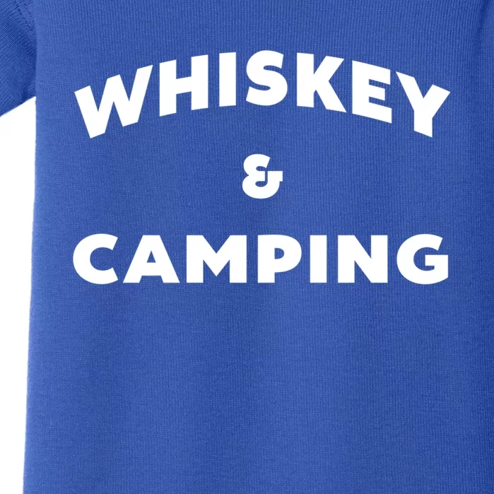 Whiskey And Camping Camping Gift Roadtrip Gift Baby Bodysuit