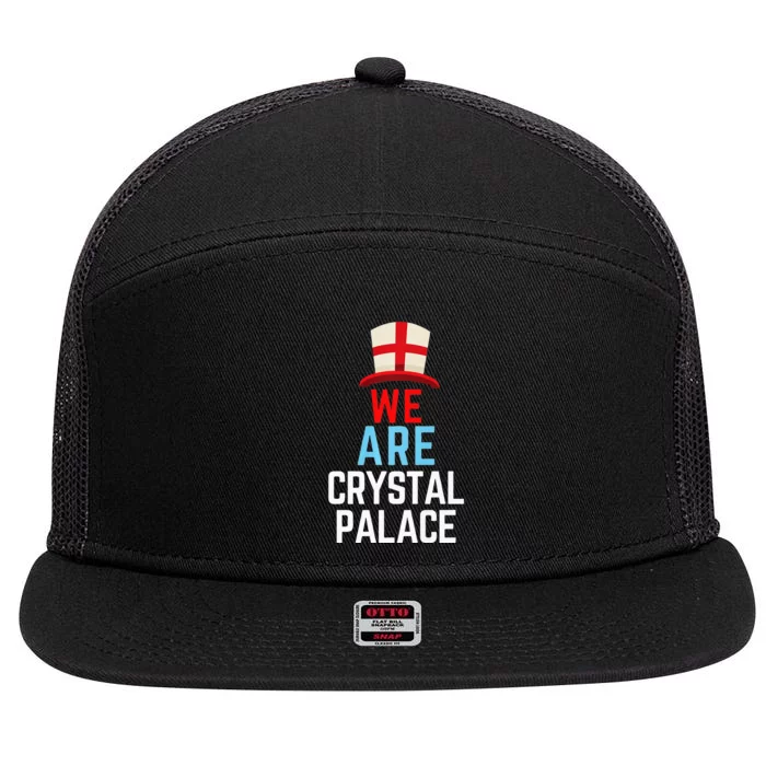 We Are Crystal Palace England Flag Sports 7 Panel Mesh Trucker Snapback Hat