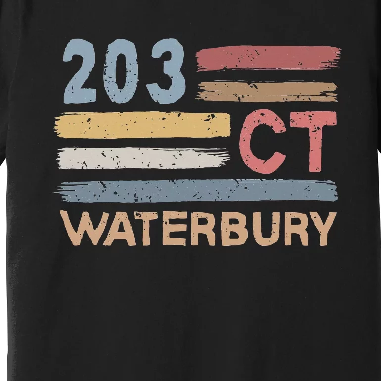 Waterbury Area Code 203 Residents State Connecticut Premium T-Shirt