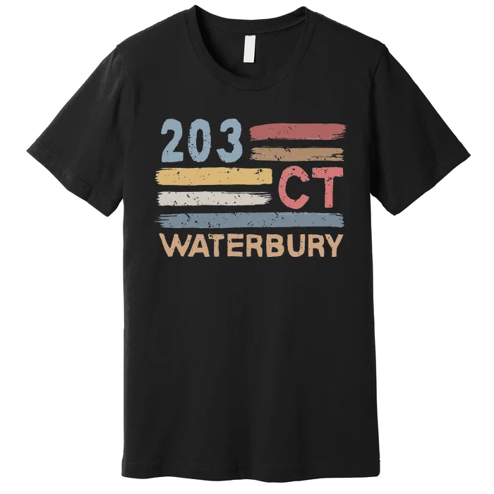 Waterbury Area Code 203 Residents State Connecticut Premium T-Shirt